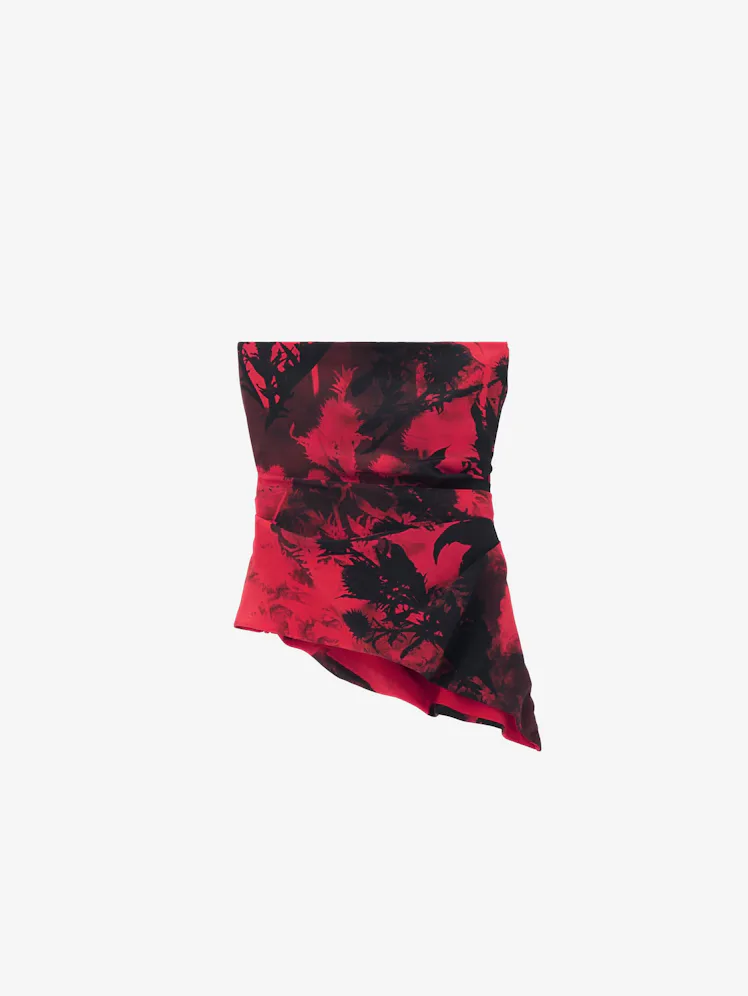 Women's Floral Strapless Top