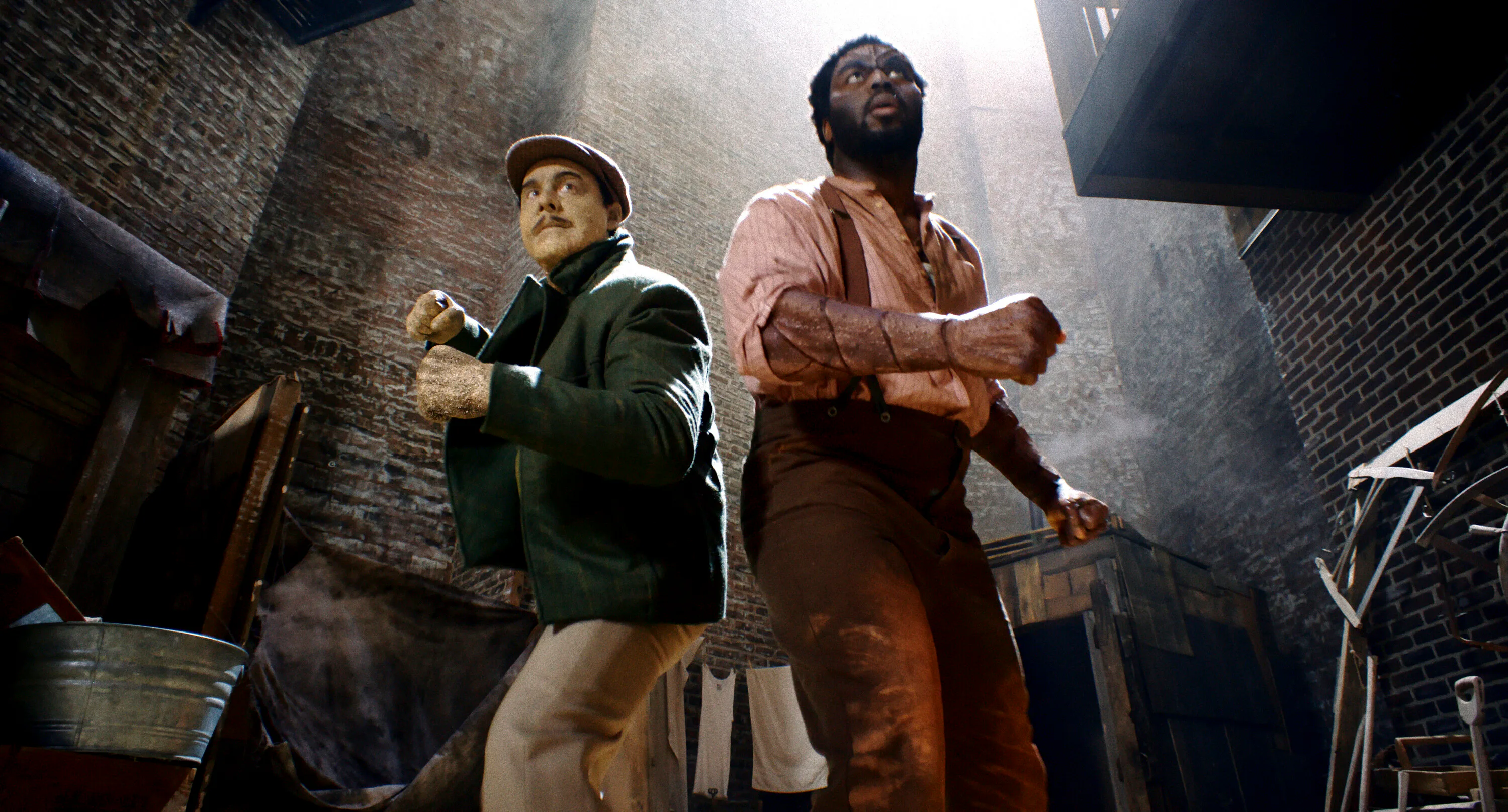 Jack Huston and Abraham Popoola in Spider-Noir