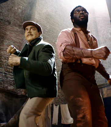 Jack Huston and Abraham Popoola in Spider-Noir