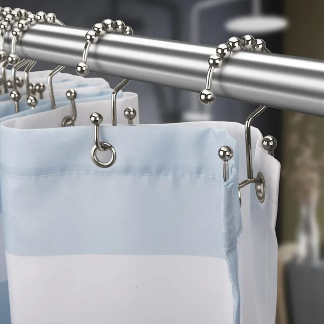 Titanker Rust Resistant Double Glide Shower Hooks (12-Pack)