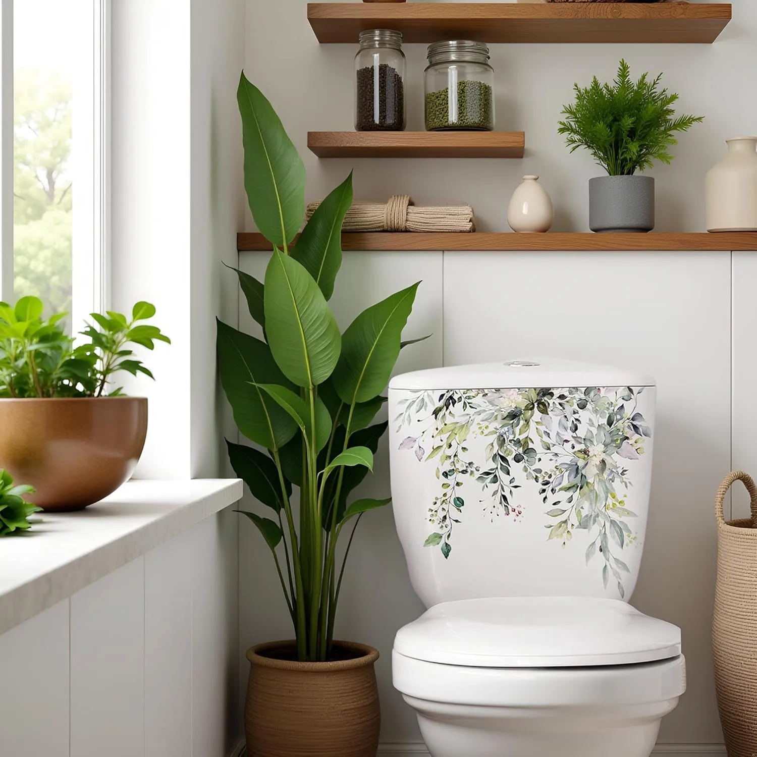 BWESOO Self-Adhesive Waterproof Toilet Stickers
