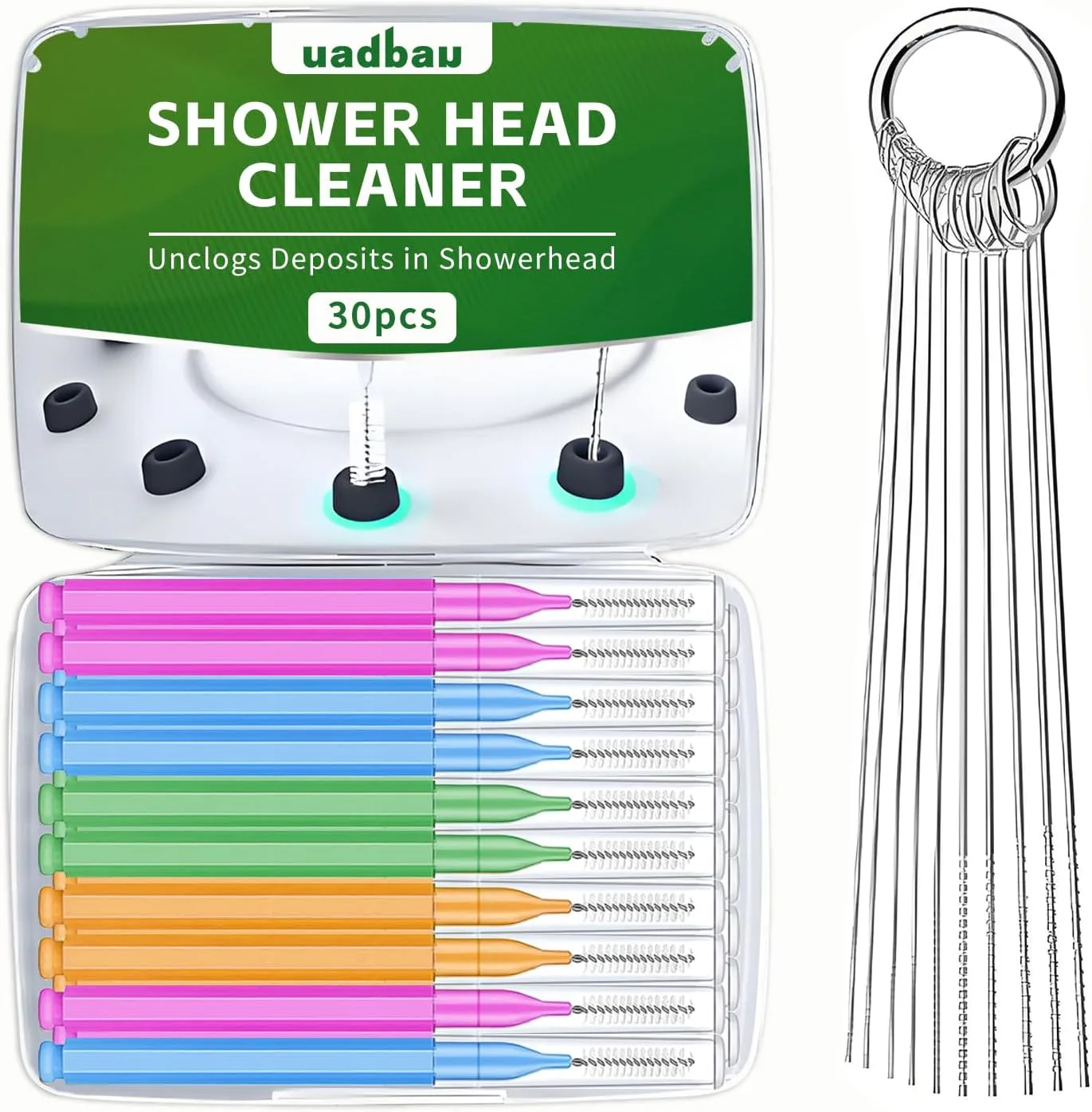 uadbau Shower Head Cleaner Tool Set (30 Pieces)