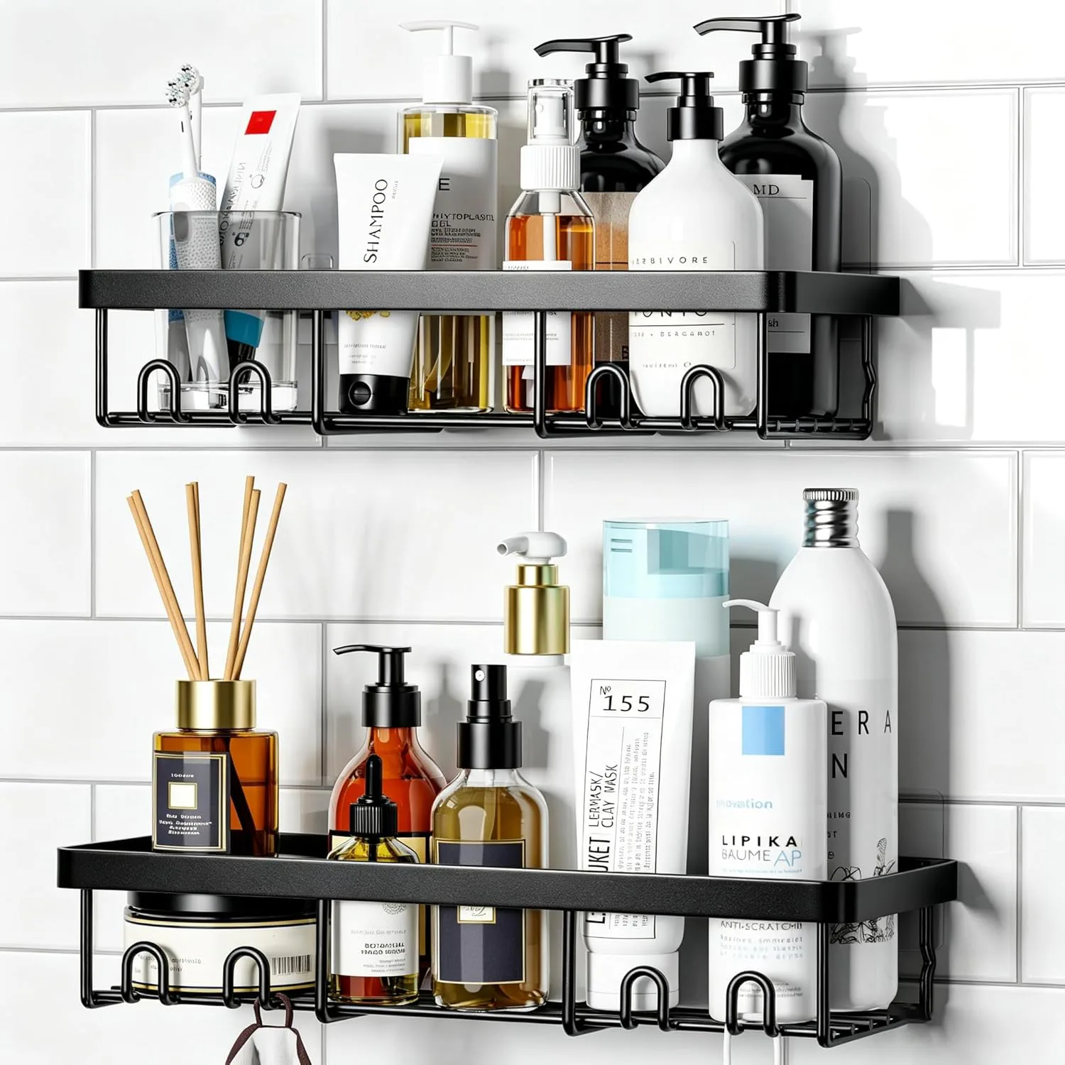 Moforoco Self Adhesive Shower Caddy Racks (2-Pack)