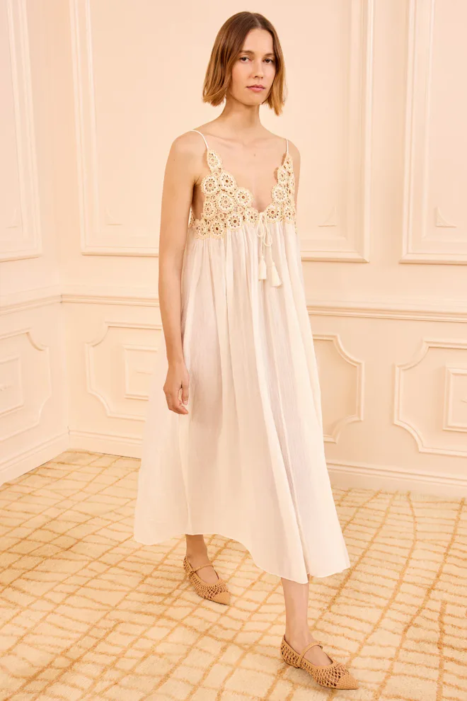 Zadie Dress Coverup With Crochet Detail