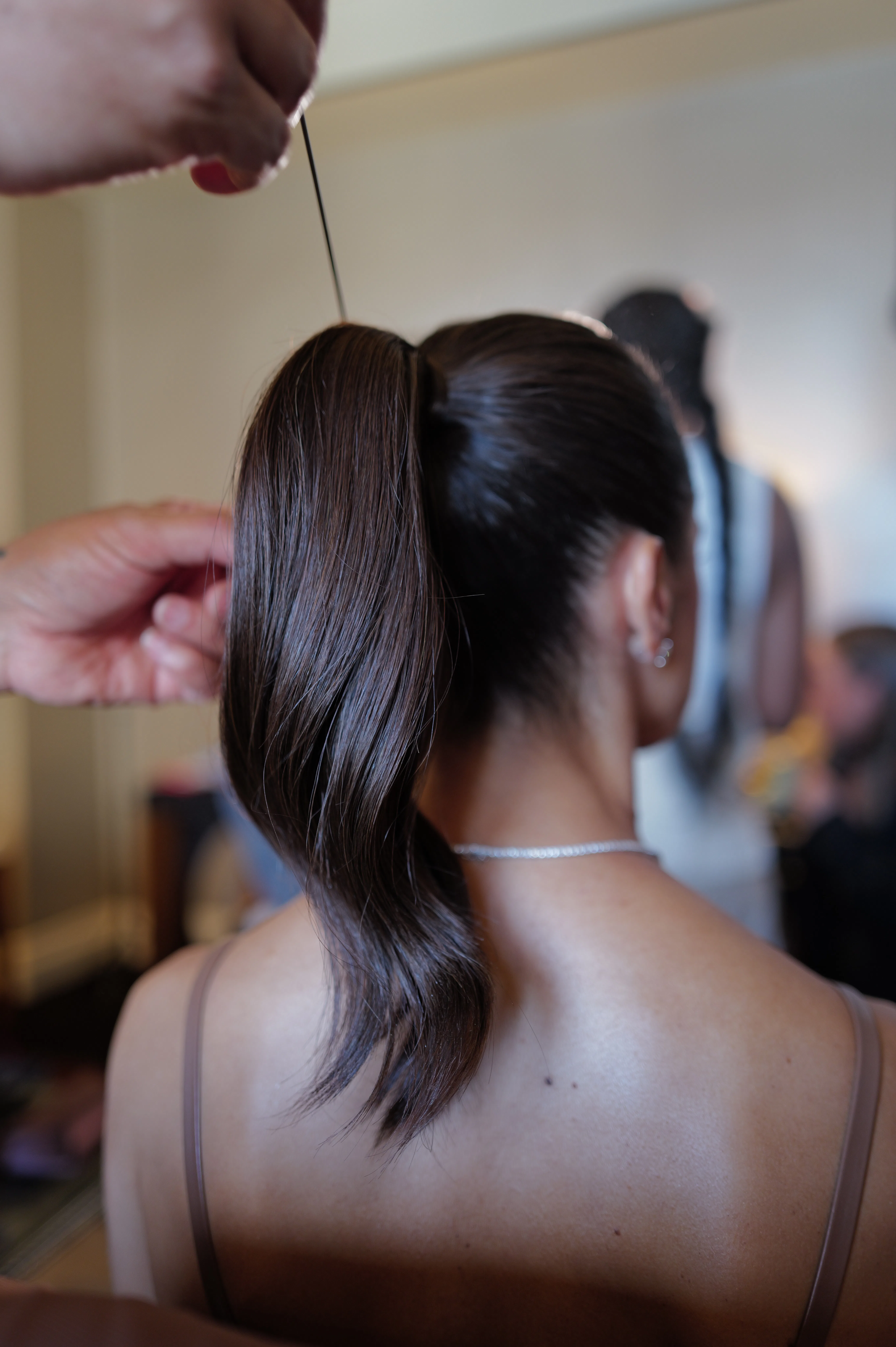 Close up of the ponytail