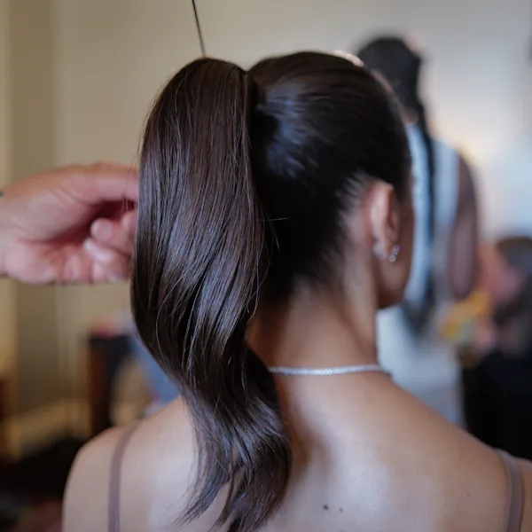 Close up of the ponytail