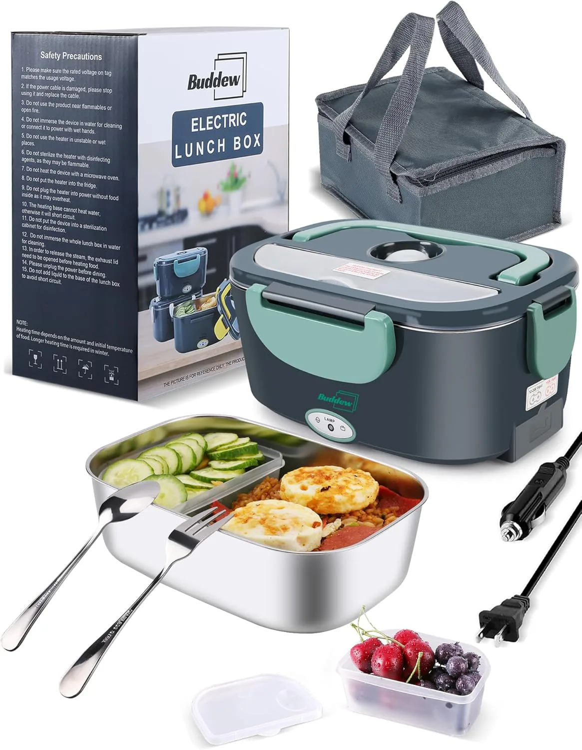 Buddew Electric Heated Lunch Box
