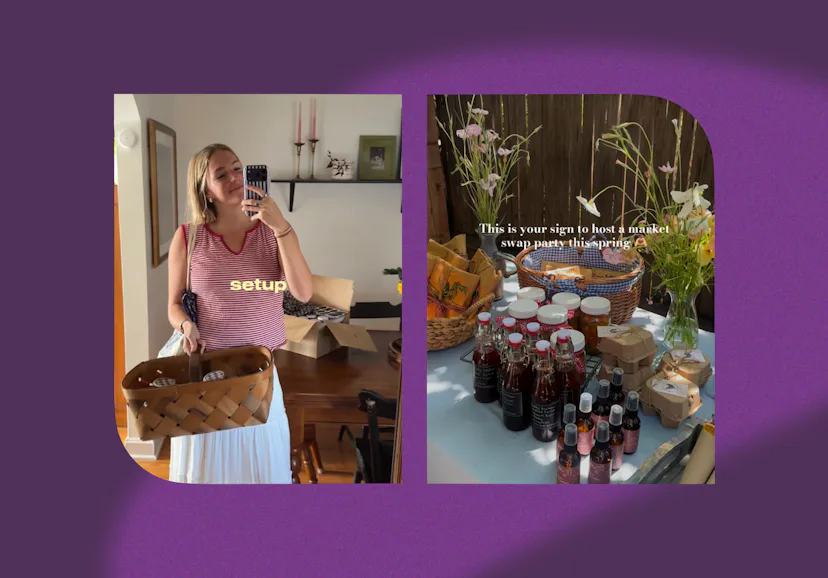 How to host a "farmer's market" party.