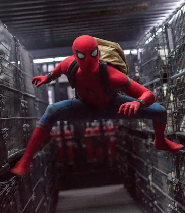 Tom Holland as Peter Parker/Spider-Man in Spider-Man: Homecoming