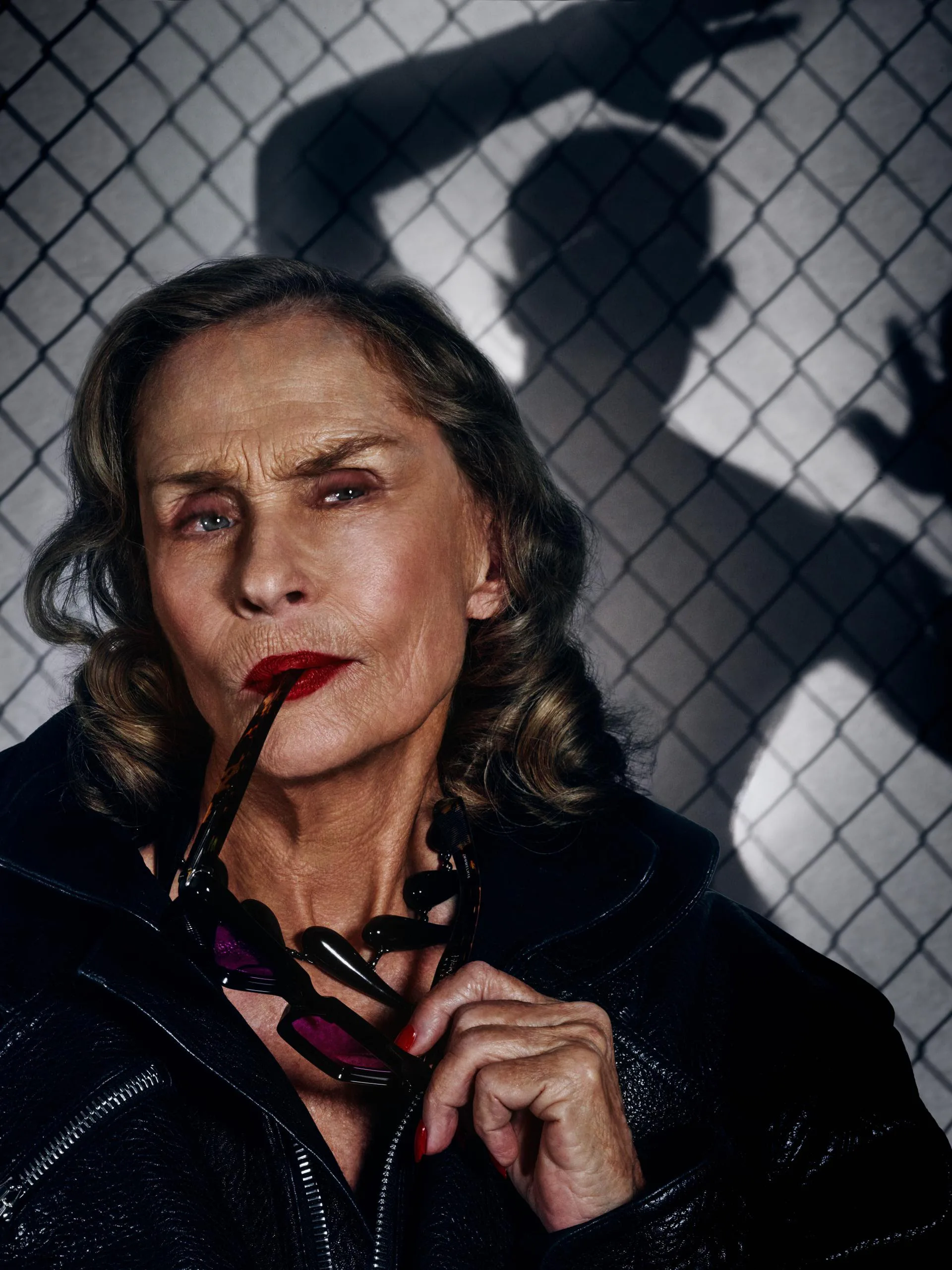 Lauren Hutton for Jacques Marie Mage by Haider Ackermann.