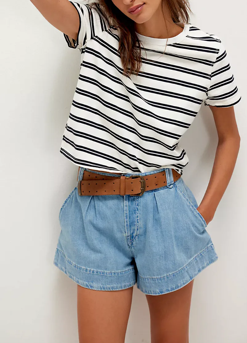 We The Free Marina Denim Trouser Shorts