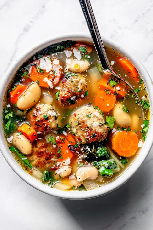Turkey Meatball Soup in a story about recipes with meatballs