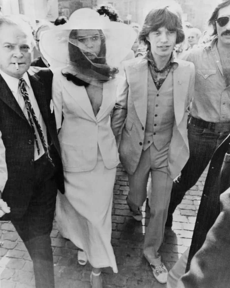 Bianca Jagger's 1971 wedding look