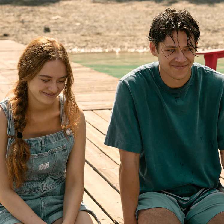 Percy and Sam in Every Year After, based on Carley Fortune's book Every Summer After. Photo via Prim...