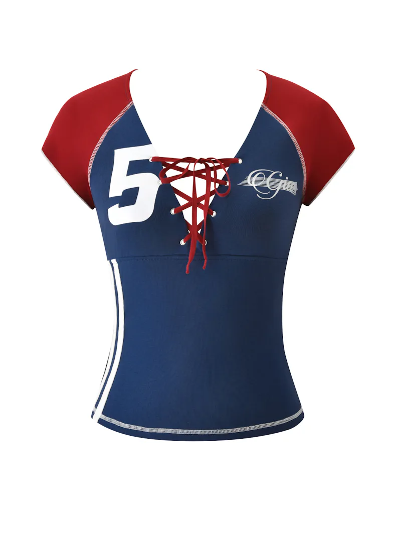 Novia Lace-Up T-Shirt and Headband