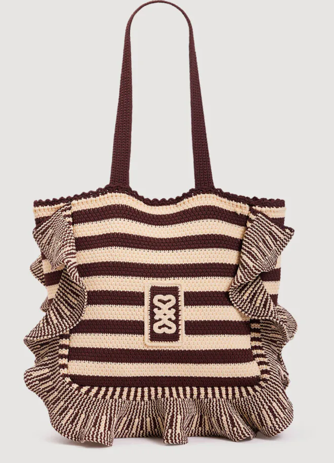 Striped Crochet Bag