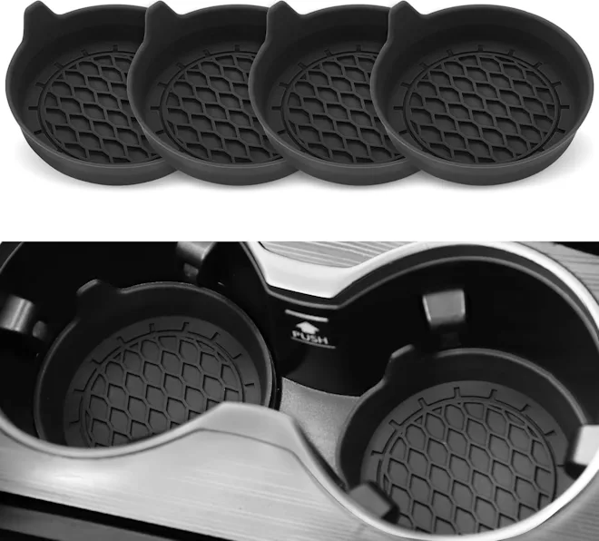SINGARO Car Cup Holder Coasters (4-Pack)