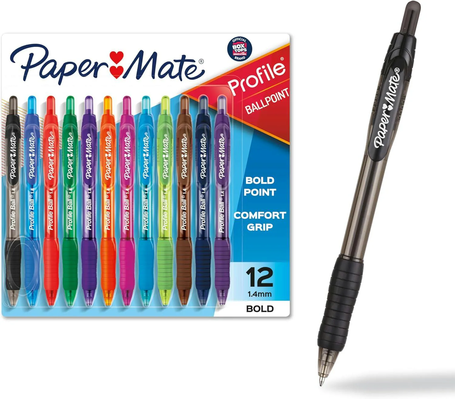 Paper Mate Profile Retractable Ballpoint Pens (12-Pack)