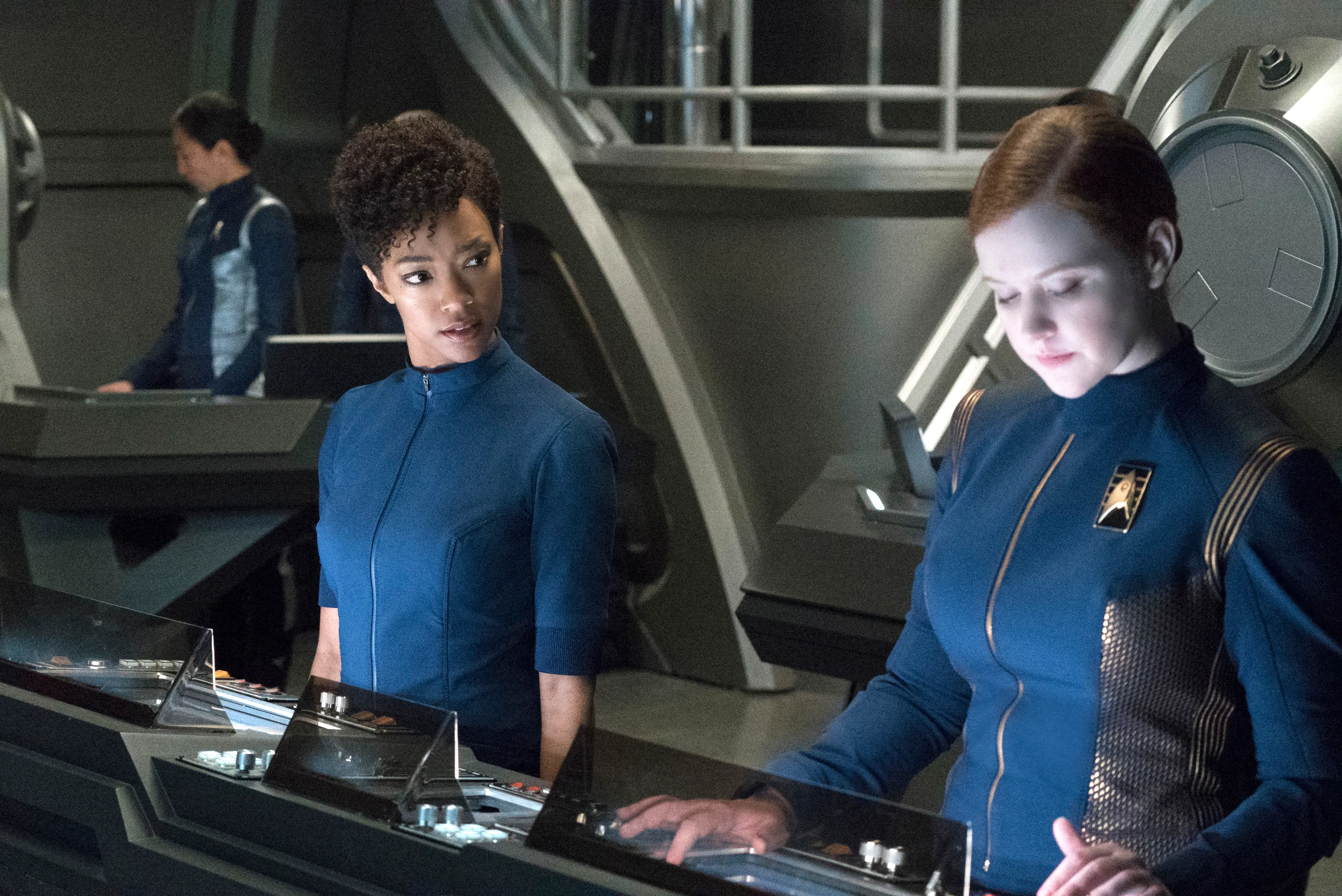 Sonequa Martin-Green and Mary Wiseman in the debut of 'Star Trek: Discovery.'