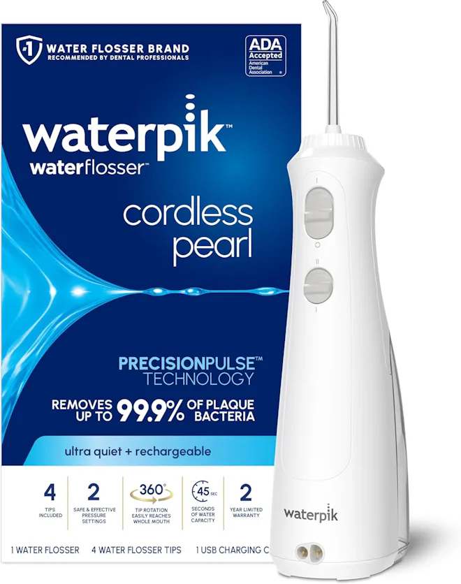 Waterpik Cordless Pearl Rechargeable Portable Water Flosser