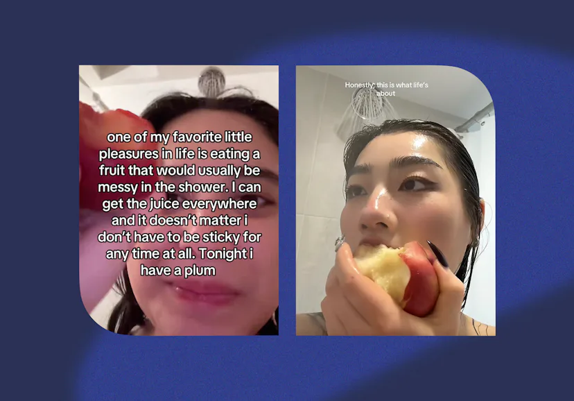 TikTok thinks your everything shower should involve a fruit snack.