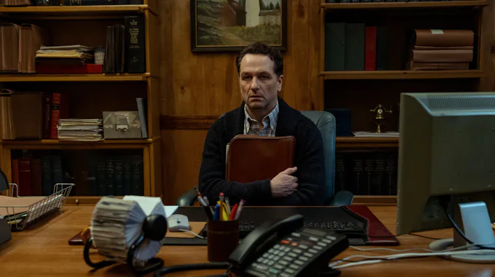 Matthew Rhys as Mayor Tom Loftis in Widow's Bay