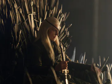 Ewan Mitchell as Aemond Targaryen in House of the Dragon Season 3