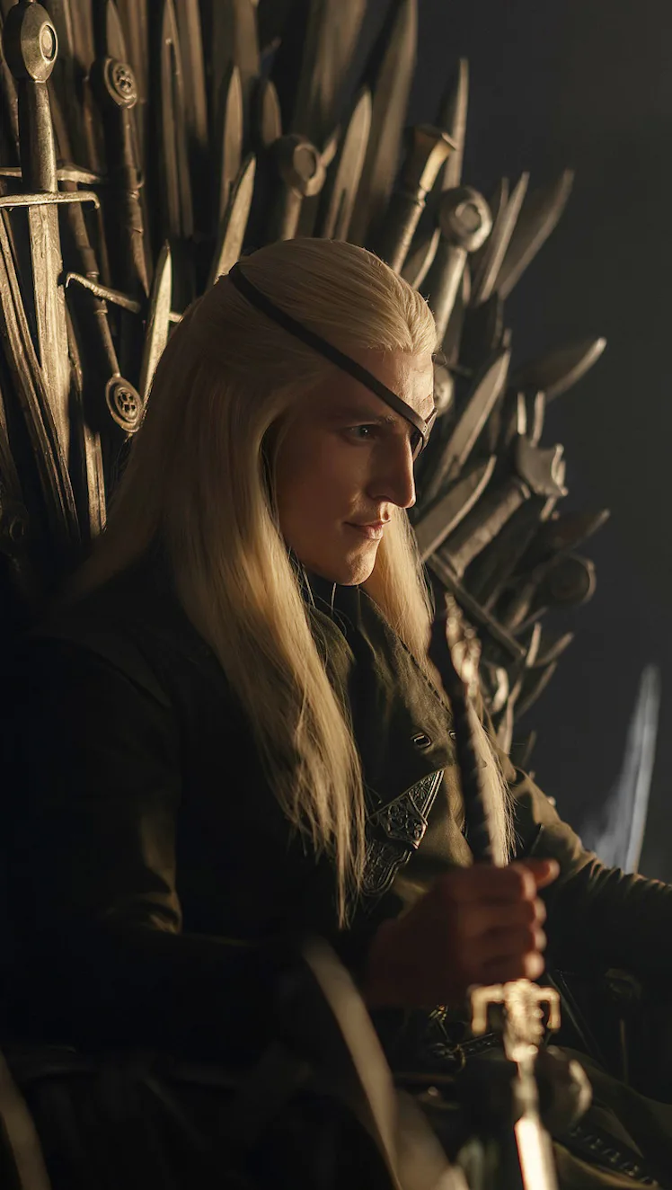 Ewan Mitchell as Aemond Targaryen in House of the Dragon Season 3