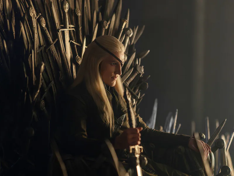 Ewan Mitchell as Aemond Targaryen in House of the Dragon Season 3