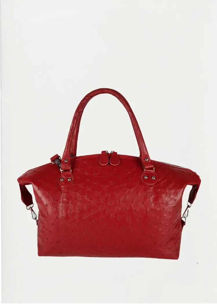 Ostrich Leather Handbag
