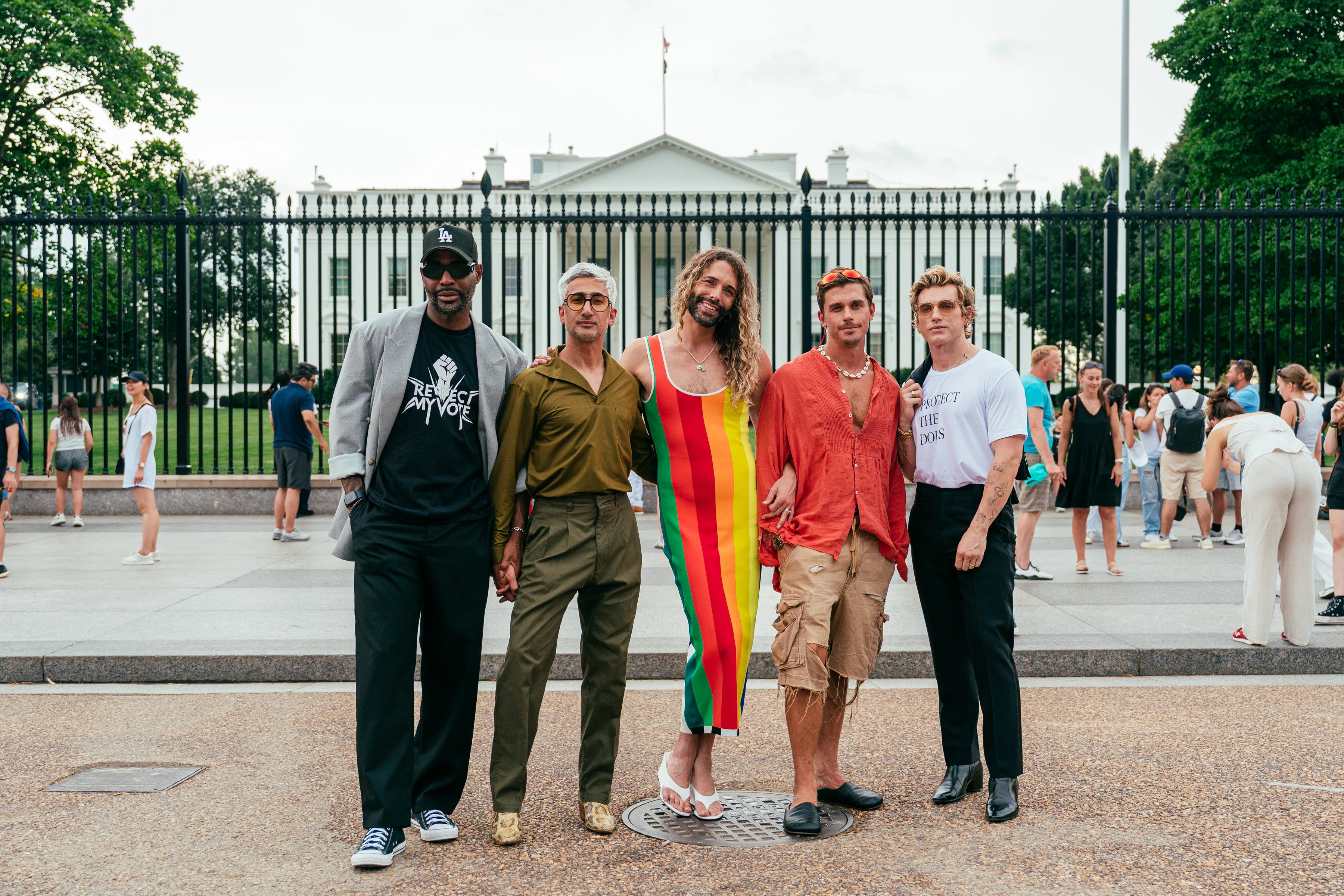 Karamo Brown and his Queer Eye castmates. Photo via Netflix