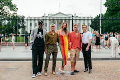 Karamo Brown and his Queer Eye castmates. Photo via Netflix