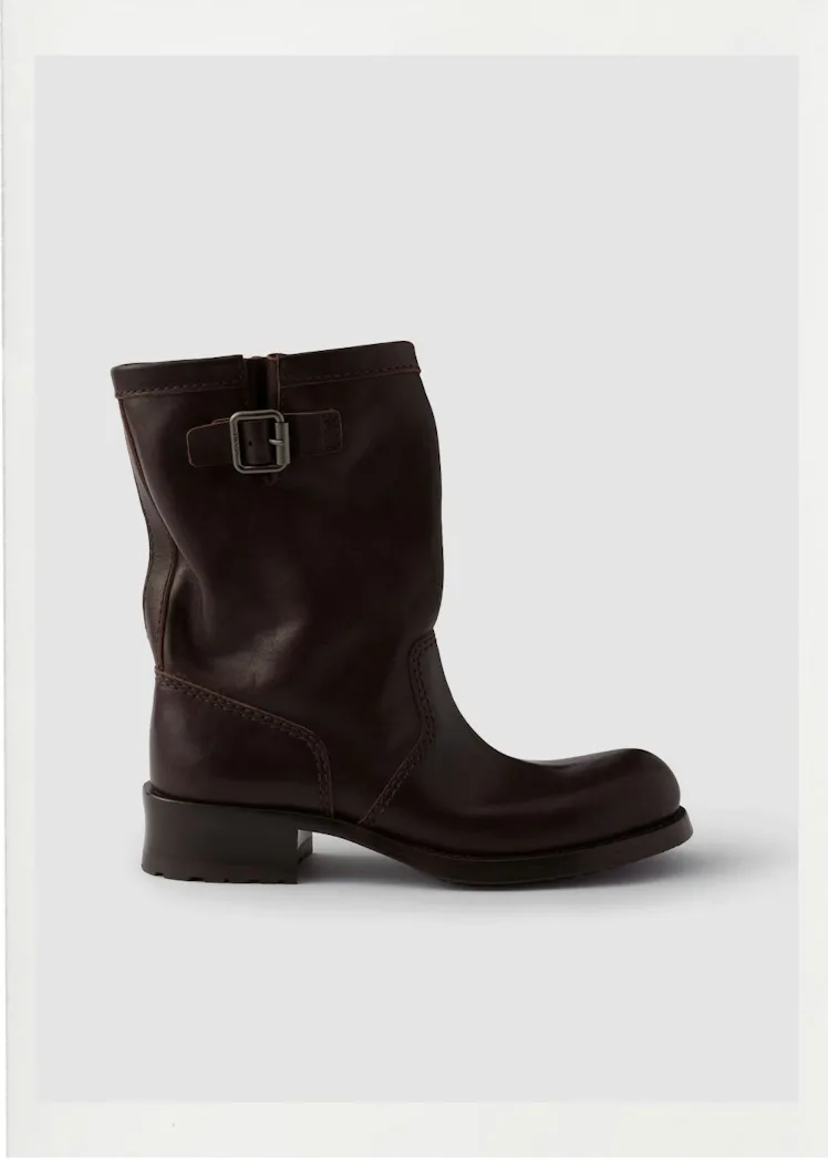 Leather Mid-Calf boots