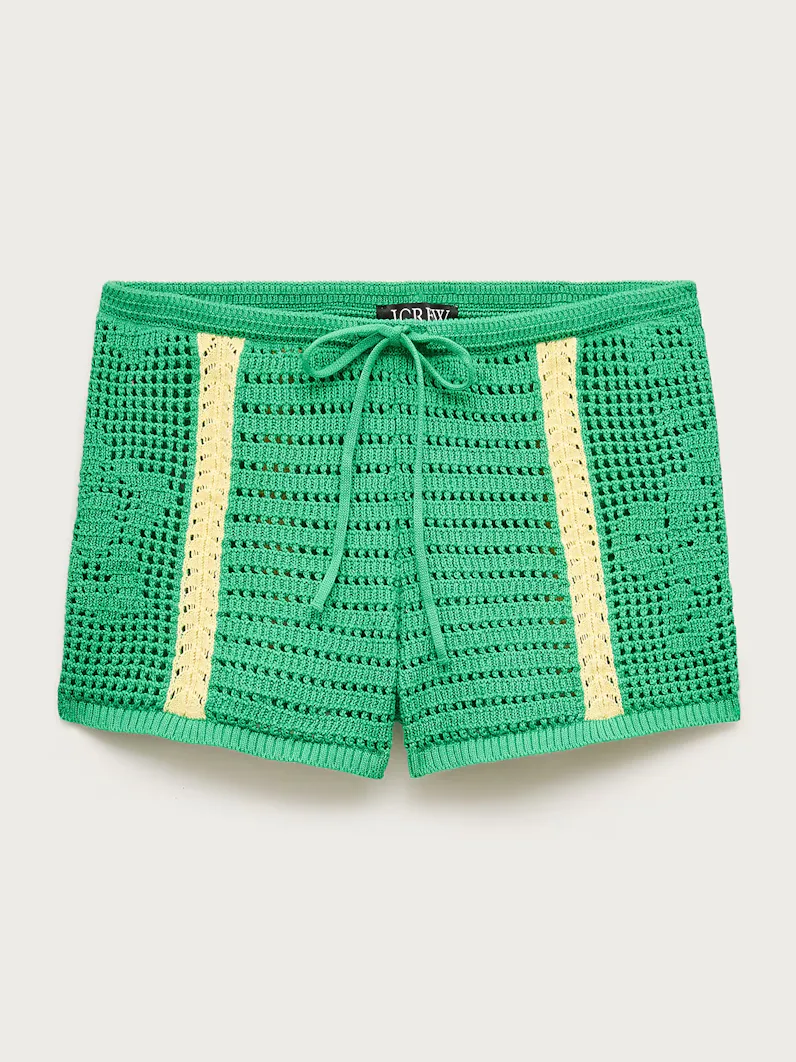 Crochet Short With Contrast Stripe