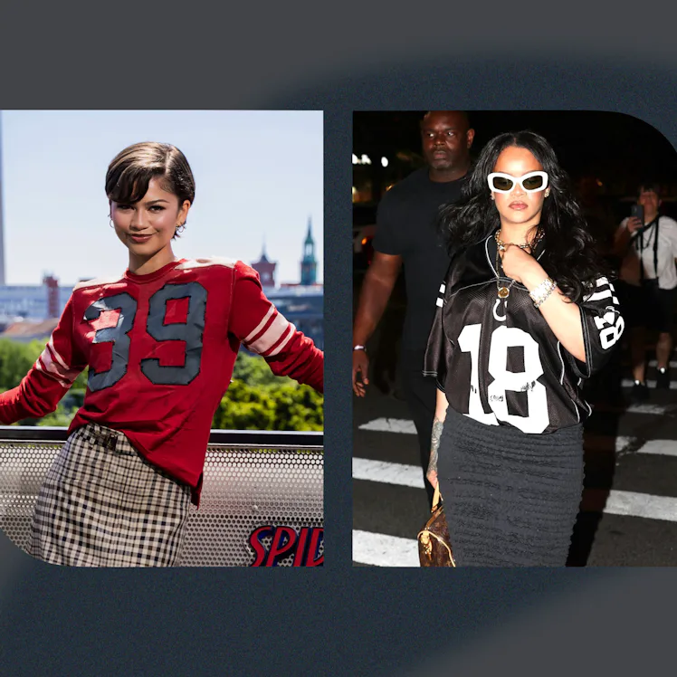 Zendaya and Rihanna style the soccer-inspired aesthetic.