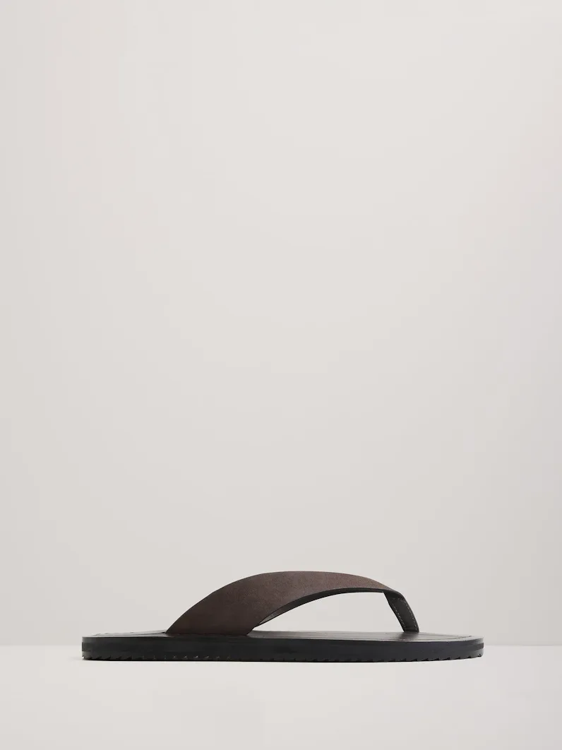 The Flora Sandal in Liquorice Suede