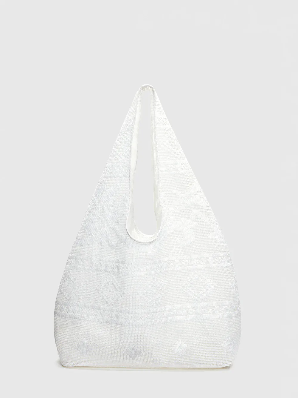 Aurelia Tote Bag in White Lace