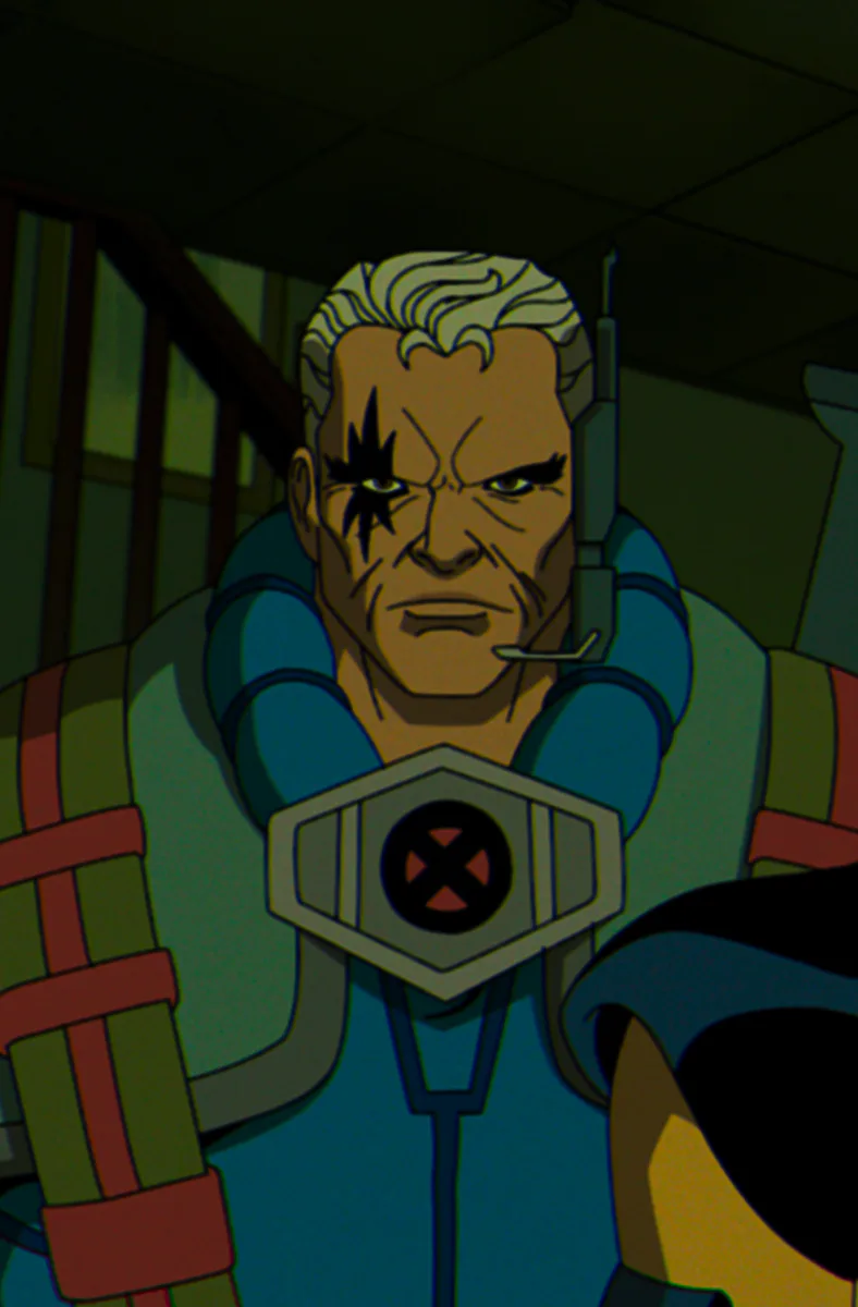 Cable (voiced by Chris Potter), Jean Grey (voiced by Jennifer Hale), and Cyclops (voiced by Ray Chas...