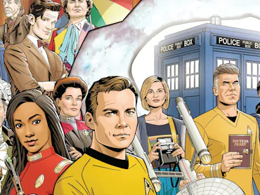 The 2024 'Friendship is Universal' Doctor Who x Star Trek art.