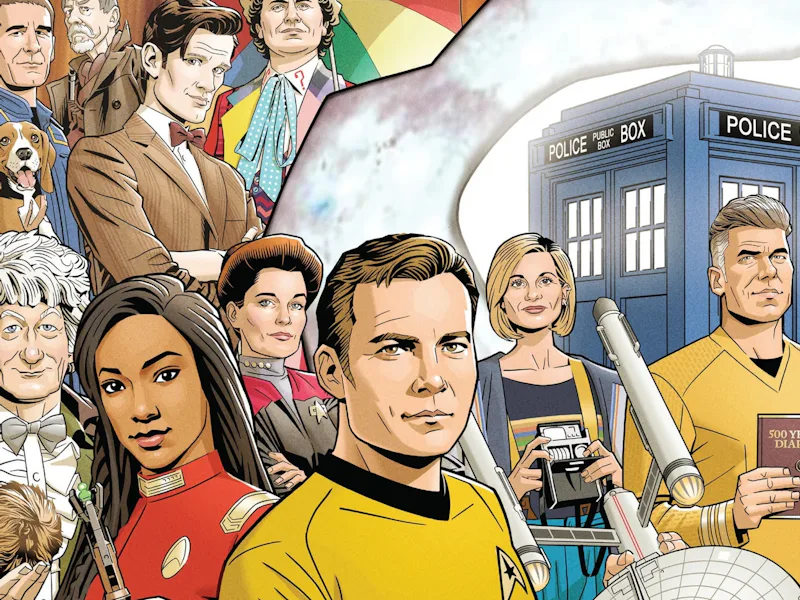 The 2024 'Friendship is Universal' Doctor Who x Star Trek art.
