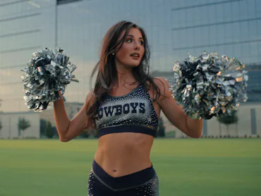 Dallas Cowboys Cheerleader Reece Weaver. Photo via Netflix