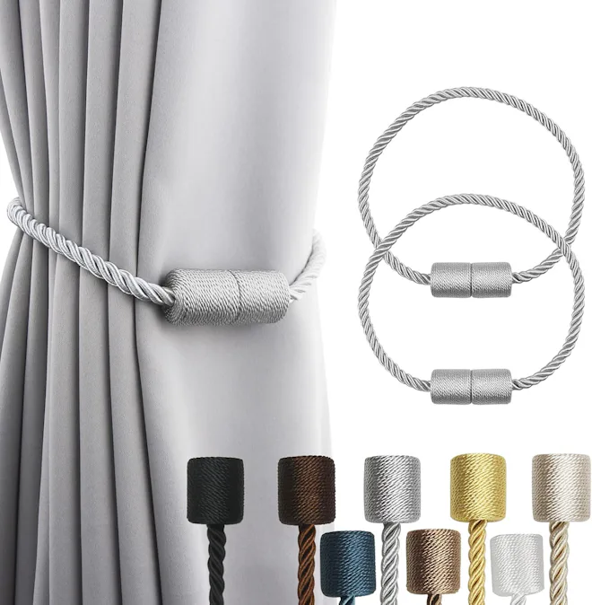 Porlau Magnetic Curtain Tiebacks (2-Pack)