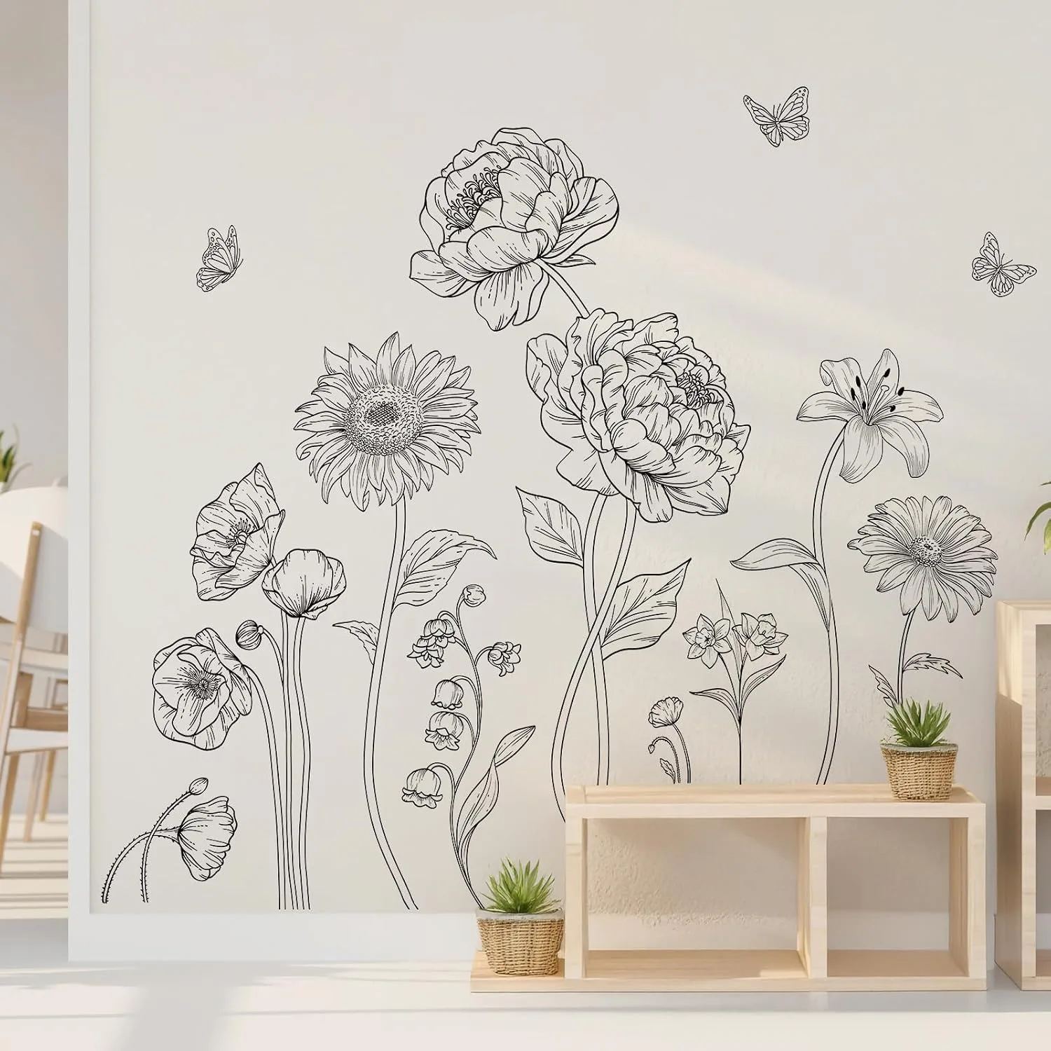 SHUCHING Floral Wall Decal (2 Pieces)