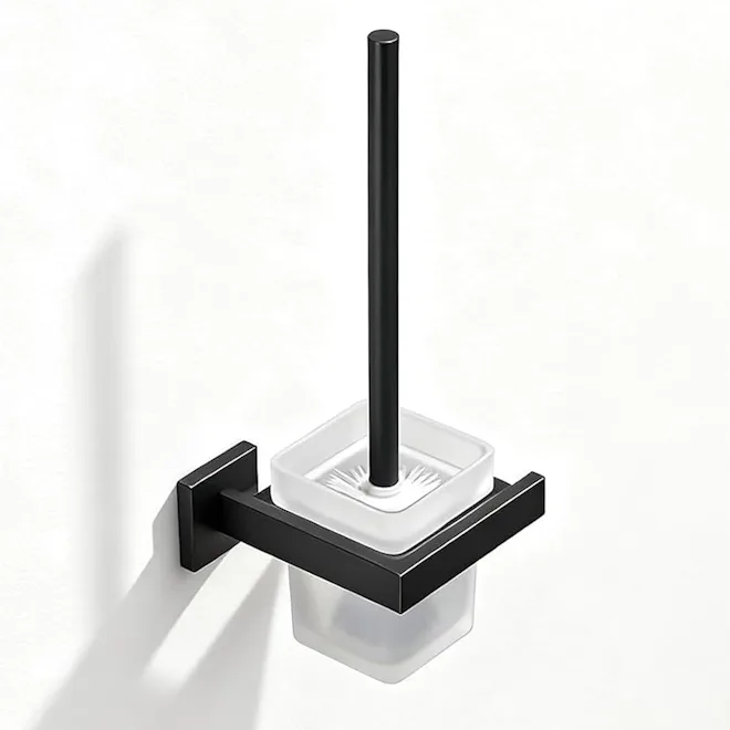 NEWRAIN Toilet Brush and Holder Set (3 Pieces)