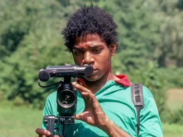 Jean-Michel Basquiat in a still from 'Jean-Michel.'