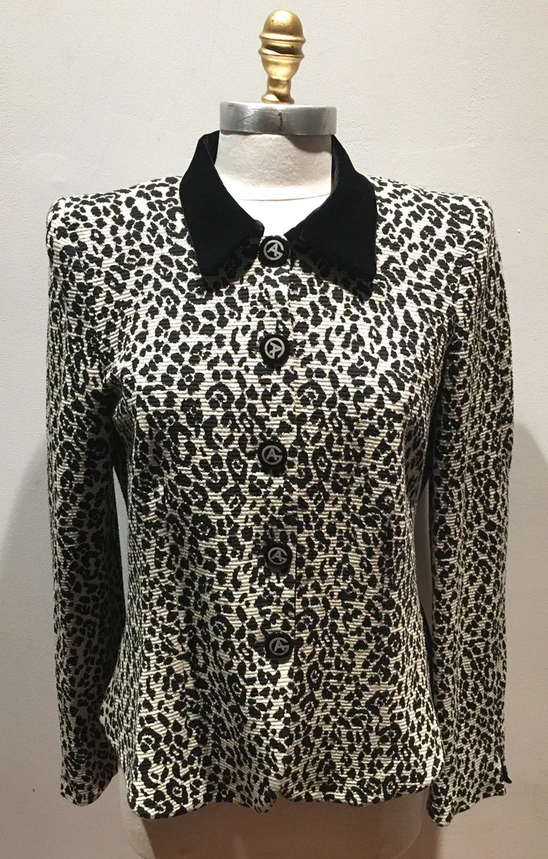 Leopard Print Knit Jacket