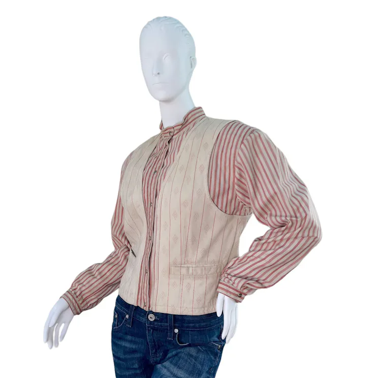 Vintage 1970s Leather Top & Vest Combo