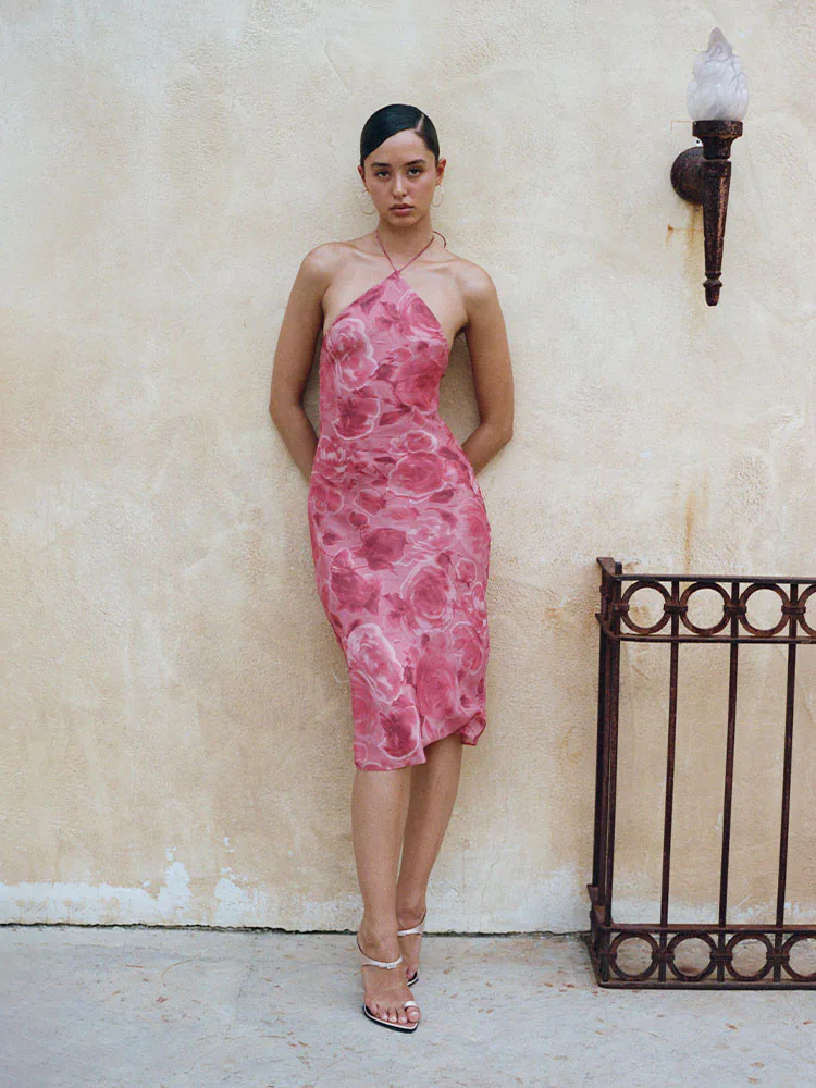 elle woods pink halter dress 11 'Legally Blonde'-Coded Style Picks To Channel Your Inner Elle Woods