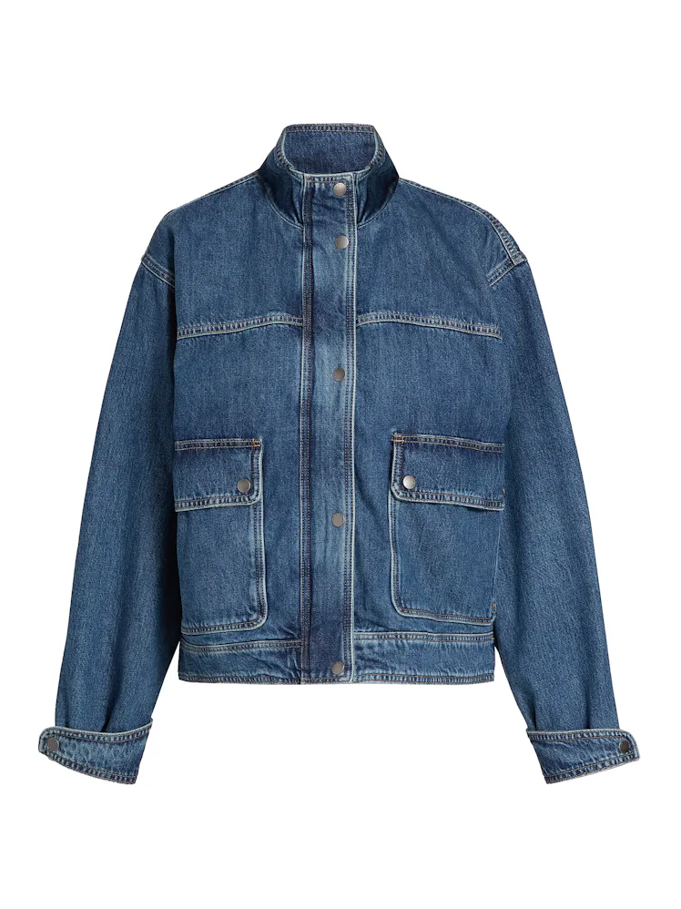 Sophia Stand Collar Denim Jacket