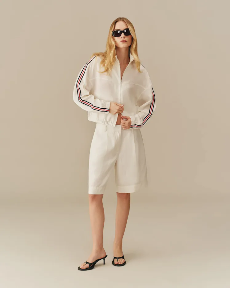 Linen Tencel Bermuda Trouser